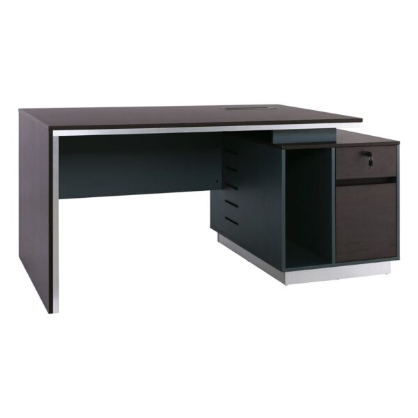 ADVANCE Γραφείο Σκούρο Καρυδί - Sky Grey 160x80x75cm - Image 6