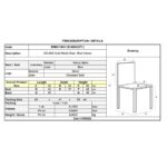 CELINA Καρέκλα Χρώμιο Χρυσό, Velure Μπλε 45x54x85cm - Image 12