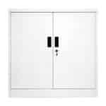 ΝΤΟΥΛΑΠΙ Δίφυλλο - 2 Ράφια Εσωτερικά - Μέταλλο Βαφή Άσπρο 90x40x90cm - Image 7