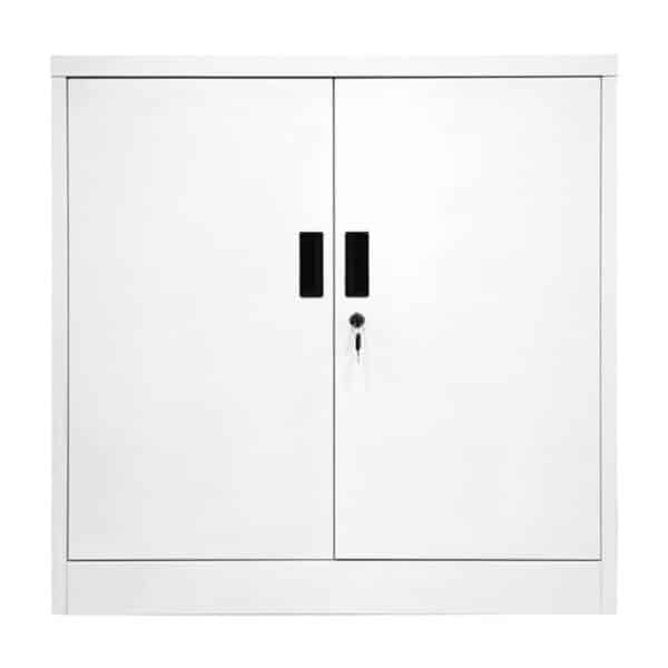 ΝΤΟΥΛΑΠΙ Δίφυλλο - 2 Ράφια Εσωτερικά - Μέταλλο Βαφή Άσπρο 90x40x90cm - Image 7