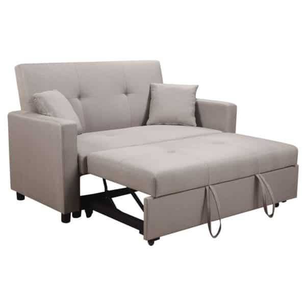 IMOLA Καναπές - Κρεβάτι Σαλονιού - Καθιστικού, 2Θέσιος Ύφασμα Cappuccino 154x100x93(Κρεβ130x190x44)cm - Image 9