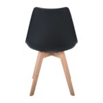 MARTIN STRIPE Καρέκλα Ξύλινο Πόδι, PP Μαύρο 49x56x82cm - Image 11