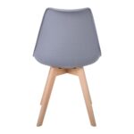 MARTIN STRIPE Καρέκλα Ξύλινο Πόδι, PP Γκρι 49x56x82cm - Image 11