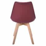 MARTIN STRIPE Καρέκλα Ξύλινο Πόδι, PP Μπορντώ 49x56x82cm - Image 11
