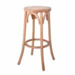 VIENNA Σκαμπό BAR, Ξύλο Οξιά Απόχρωση Φυσικό, Κάθισμα Ψάθα 36x36x71cm - Image 4