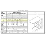 LIFT Βοηθητικό Τραπεζάκι Μέταλλο Βαφή Μαύρο, Melamine Απόχρωση Σκούρο Καρυδί 60x40x78/92cm - Image 10
