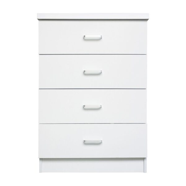DRAWER Συρταριέρα με 4 Συρτάρια, Απόχρωση Άσπρο 60x40x80cm - Image 4