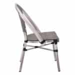 COSTA Καρέκλα Dining Αλουμινίου, Απόχρωση Antique Grey -Textilene Μπεζ 50x55x85cm - Image 8