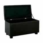 DENISE Σκαμπό με Αποθηκευτικό Χώρο - Ταμπουρέ, PU Μαύρο 88x43x45cm - Image 6