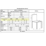 BELLA Καρέκλα Τραπεζαρίας, Μέταλλο Βαφή Μαύρο, Ύφασμα Απόχρωση Gold Brown 50x56x80cm - Image 6