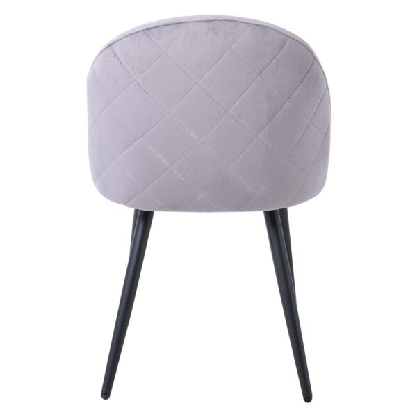 BELLA Καρέκλα Τραπεζαρίας, Μέταλλο Βαφή Μαύρο, Ύφασμα Velure Απόχρωση Γκρι 50x56x80cm - Image 11