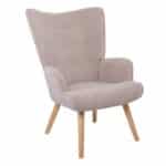 ALMA Πολυθρόνα - Μπερζέρα Σαλονιού - Καθιστικού Φυσικό Ύφασμα Velure Ανοιχτό Καφέ,K/D 69x76x97cm - Image 8