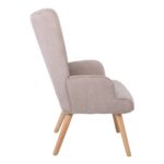 ALMA Πολυθρόνα - Μπερζέρα Σαλονιού - Καθιστικού Φυσικό Ύφασμα Velure Ανοιχτό Καφέ,K/D 69x76x97cm - Image 9