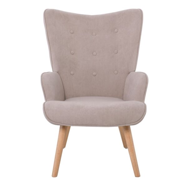 ALMA Πολυθρόνα - Μπερζέρα Σαλονιού - Καθιστικού Φυσικό Ύφασμα Velure Ανοιχτό Καφέ,K/D 69x76x97cm - Image 11