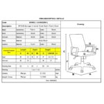 BF2940 Πολυθρόνα Γραφείου Διευθυντή Mesh Mαύρο - Ύφασμα Μαύρο 61x65x118/128cm - Image 6