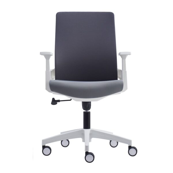 BF8950 Πολυθρόνα Γραφείου Άσπρο - Γκρι, Mesh Γκρι, Ύφασμα Γκρι 64x64x98/110cm - Image 8