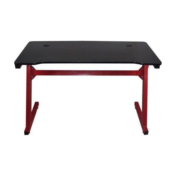 GAMING Γραφείο 120x60cm τ.Carbon Μέταλλο Βαφή Κόκκινο 120x60x75cm - Image 7