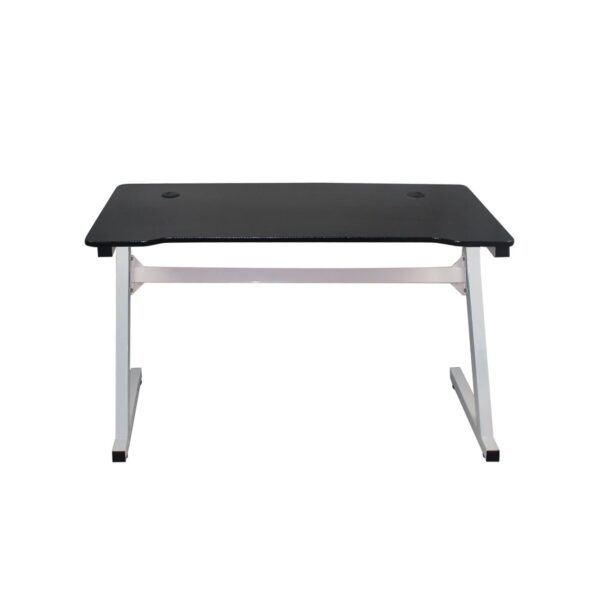 GAMING Γραφείο 120x60cm τ.Carbon Μέταλλο Βαφή Άσπρο 120x60x75cm - Image 7