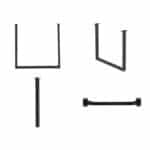 LIZARD Βάση Τραπεζιού Set 2 τεμαχίων 79x6 H.73cm Μέταλλο Μαύρο 79x6 H.73cm - Image 7