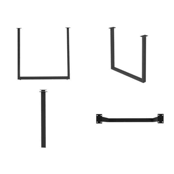 LIZARD Βάση Τραπεζιού Set 2 τεμαχίων 79x6 H.73cm Μέταλλο Μαύρο 79x6 H.73cm - Image 7