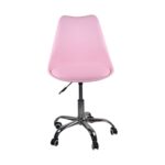 MARTIN Καρέκλα Γραφείου, Βάση Χρώμιο Βαρέως Τύπου, PP & Pu Ροζ, Μονταρισμένη Ταπετσαρία 51x55x78/88cm - Image 9
