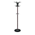 PATRICK Καλόγερος Περιστρεφόμενος, Μέταλλο Βαφή Καρυδί Φ37cm H.175cm - Image 4