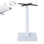 PRATO-R Βάση Τραπεζιού με ρεγουλατόρο Μέταλλο Βαφή Άσπρο (11,90kg) 40x40cm H.73cm - Image 4