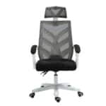 BF2985 Πολυθρόνα Γραφείου Διευθυντή, Άσπρο - Mesh Μαύρο 60x66x111/121cm - Image 10