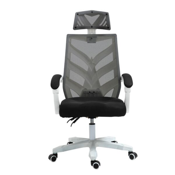 BF2985 Πολυθρόνα Γραφείου Διευθυντή, Άσπρο - Mesh Μαύρο 60x66x111/121cm - Image 10