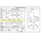 BF2985 Πολυθρόνα Γραφείου Διευθυντή, Άσπρο - Mesh Μαύρο 60x66x111/121cm - Image 12