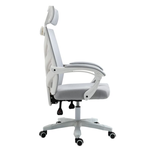 BF2985 Πολυθρόνα Γραφείου Διευθυντή, Άσπρο - Mesh Γκρι 60x66x111/121cm - Image 10