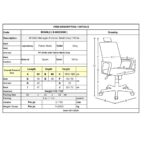 BF2985 Πολυθρόνα Γραφείου Διευθυντή, Άσπρο - Mesh Γκρι 60x66x111/121cm - Image 12