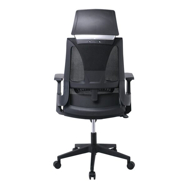 BF8750 Πολυθρόνα Γραφείου Διευθυντή, Mesh Γκρι, Ύφασμα Γκρι 65x64x117/127cm - Image 10