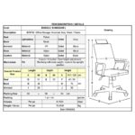 BF8750 Πολυθρόνα Γραφείου Διευθυντή, Mesh Γκρι, Ύφασμα Γκρι 65x64x117/127cm - Image 12