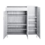 Παπουτσοθήκη - Ντουλάπι 3 Πόρτες με 1 Συρτάρι Απόχρωση Άσπρο 115x38x119cm - Image 6