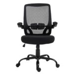 BF2930W Πολυθρόνα Γραφείου Ανακλινόμενα Μπράτσα, Μέταλλο Βάση, Mesh - Ύφασμα Μαύρο 60x62x99/109cm - Image 10