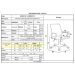 BF2930W Πολυθρόνα Γραφείου Ανακλινόμενα Μπράτσα, Μέταλλο Βάση, Mesh - Ύφασμα Μαύρο 60x62x99/109cm - Image 12