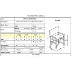 Σκηνοθέτη Πολυθρόνα, Αλουμίνιο Μαύρο (1,2mm), Textilene Άσπρο, Πτυσσόμενη (2,75kg) 54x50x88cm - Image 6