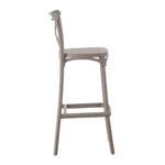 DESTINY Σκαμπό BAR με Πλάτη, PP Mocha 50x46x74/101cm - Image 9