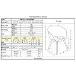 OPTIM Πολυθρόνα PP Άσπρο, Ύφασμα Μπλε, Ξύλινο πόδι Οξιά 54x51x79cm - Image 12