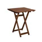 FOLDING Τραπέζι Βεράντας - Κήπου, Πτυσσόμενο, Οξιά, Βαφή Εμποτισμού Απόχρωση Καρυδί 60x60x73cm - Image 5