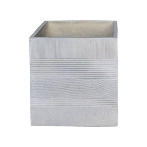 FLOWER POT-11 Σαγρέ Απόχρωση Beige 35x35x35cm - Image 4