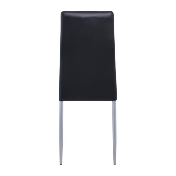 JETTA Καρέκλα Τραπεζαρίας - Κουζίνας, Μέταλλο Βαφή Γκρι, Pvc Μαύρο, Full K/D - Συσκ.6 40x50x95cm - Image 10