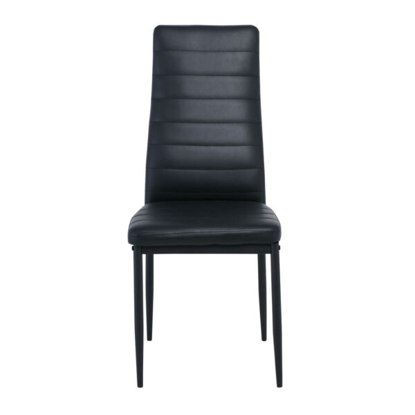 JETTA Καρέκλα Τραπεζαρίας - Κουζίνας, Μέταλλο Βαφή Μαύρο, Pvc Μαύρο, Full K/D - Συσκ.6 40x50x95cm - Image 11