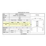 BALENO Τραπέζι Κήπου - Βεράντας, Μέταλλο Βαφή Μαύρο, Γυαλί Tempered 70x70x70cm - Image 6