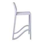 GIANO Σκαμπό BAR με Πλάτη, PP-UV Άσπρο, Στοιβαζόμενο, Ύψος Καθίσματος 75cm 46x47x75/100cm - Image 9