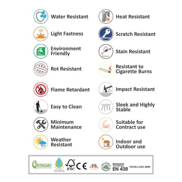 HPL (High Pressure Laminated) Επιφάνεια Τραπεζιού Απόχρωση Marble 60x110cm/12mm - Image 9