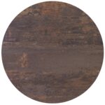 HPL (High Pressure Laminated) Επιφάνεια Τραπεζιού Απόχρωση Walnut Vintage Φ70cm/12mm - Image 8