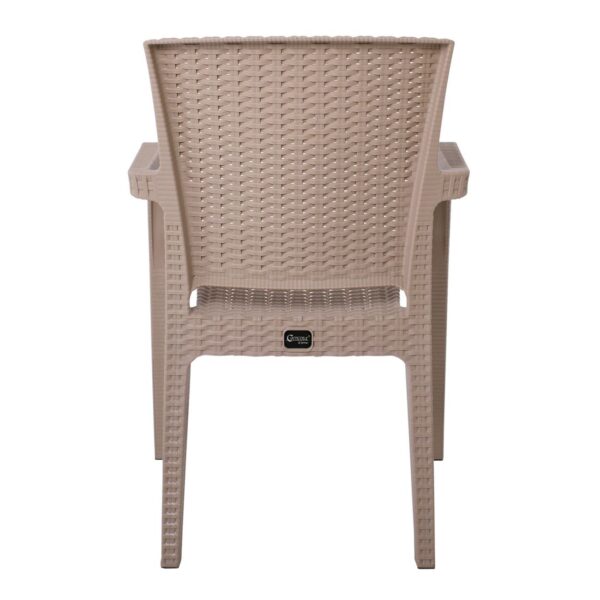 LORA Πολυθρόνα Κήπου Στοιβαζόμενη, PP (Rattan Look) Απόχρωση Cappuccino 57x57x87cm - Image 10