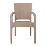 LORA Πολυθρόνα Κήπου Στοιβαζόμενη, PP (Rattan Look) Απόχρωση Cappuccino 57x57x87cm - Image 11